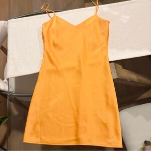 Gianni Bini - Satin Slip Dress in Bright Orange - Women's Spaghetti Strap